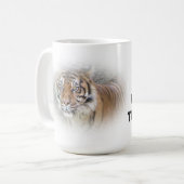 Weck die Tiger-Tasse auf! Kaffeetasse (Vorderseite Links)