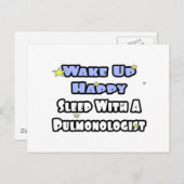 Weck glücklich .. Schlaf mit einem Pulmonologen Postkarte (Vorne/Hinten)