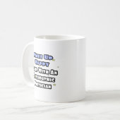 Weck glücklich .. Schlafen mit Osteopathischem Arz Kaffeetasse (Vorderseite Links)