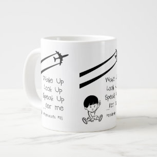 Weck hoch aufschauen sprechen für mich Chemtrails Jumbo-Tasse