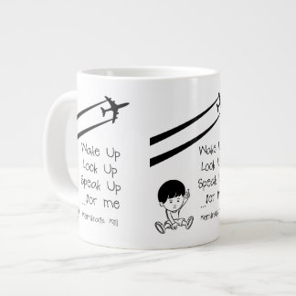Weck hoch aufschauen sprechen für mich Chemtrails Jumbo-Tasse