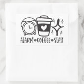 Weck hoch und legen rechteckiger aufkleber (Tasche)