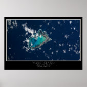 Weck Island Satellite Poster Karte (Vorne)
