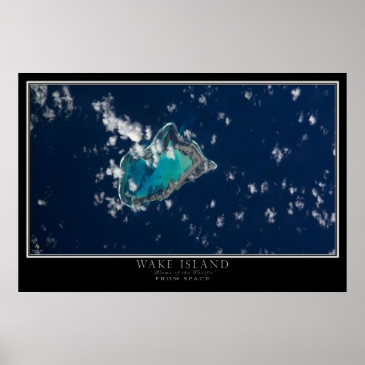 Weck Island Satellite Poster Karte (Vorne)