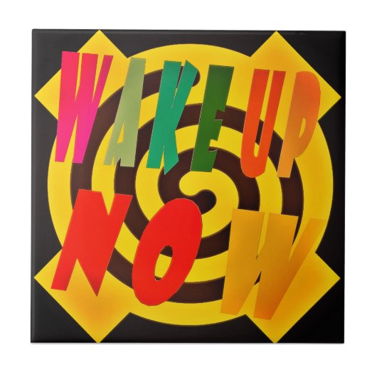 Weck jetzt Blockkunstwörter in Nickerchen übereina Fliese (Vorderseite)