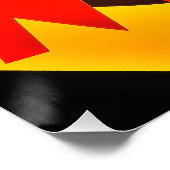 WECK JETZT SAND FARBIERT DESIGN MIT ROT SCHWARZ POSTER (Ecke)