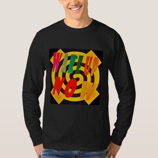 WECK JETZT SAND FARBIERT DESIGN MIT ROT SCHWARZ T-Shirt (Vorderseite)