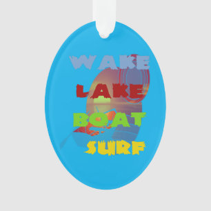 Weck Lake Boat Surf Ornament
