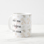 Weck mich auf, bevor dein Coca lustiger Becher – S Kaffeetasse (Vorderseite Links)