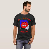 Weck mich auf, wenn die Schule lustigen Emoji-T - T-Shirt (Vorne ganz)