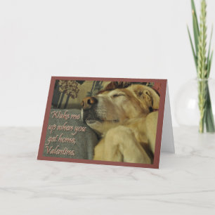 Weck mich auf, wenn du Zuhause bekommst, Valentine Feiertagskarte