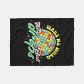 Weck mich, wenn der Ball fällt Lustiges Silvester Fleecedecke (Vorderseite (Horizontal))