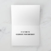 **WECK MIR AUF, ES IST ZEIT, GLÜCKLICHEN GEBURTSTA KARTE (Innenseite)