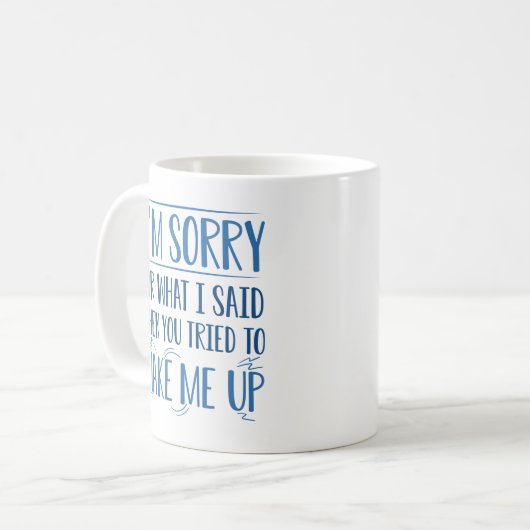 Weck mir auf kaffeetasse (Vorderseite Links)