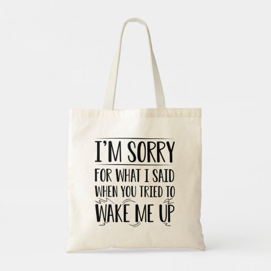 Weck mir auf tragetasche (Rückseite)