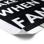 WECK MIR AUF, WENN ICH BERÜHMT BIN POSTER (Ecke)