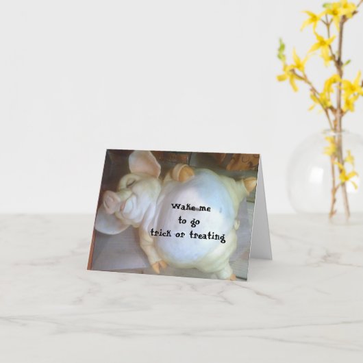 WECK MIR, DASS ICH TRICK ODER BEHANDLUNG GEHT KARTE (Gelbe Blume)