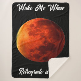 Weck mir, dass Retrograde über Sherpa Blanket ist Sherpadecke