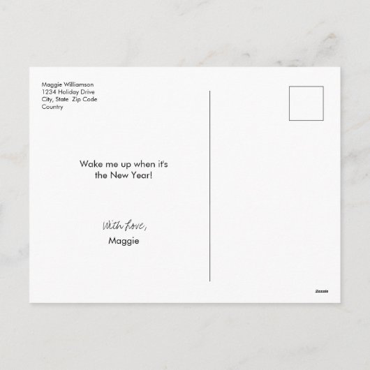 Weck mir Neujahr Weihnachten Weihnachten Augen Las (Rückseite)