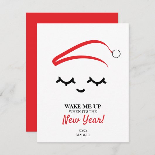 Weck mir Neujahrsausblicke lustige Weihnachten (Vorne/Hinten)