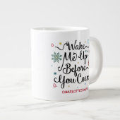Weck mir vor dem Kakao Niedlichen Personalisierten Jumbo-Tasse (Vorderseite Rechts)