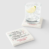 Weck mir vor dem Kakao Niedlichen Personalisierten Steinuntersetzer (Seitenansicht)