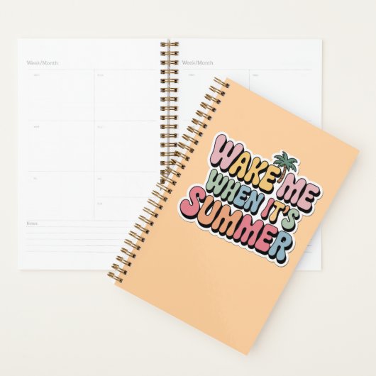 Weck mir, wenn es Sommer Retro Vibes Planner ist Planer (Anzeige)