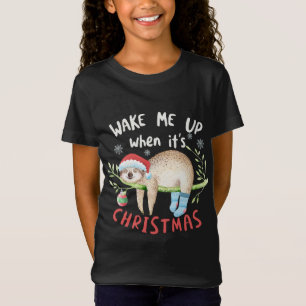 Weck mir, wenn es Weihnachten ist - Niedlicher Sch T-Shirt