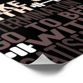 Weck mit Entschlossenheit gehen zu Bett mit Zufrie Poster (Ecke)