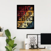 Weck mit Entschlossenheit Poster (Heimbüro)