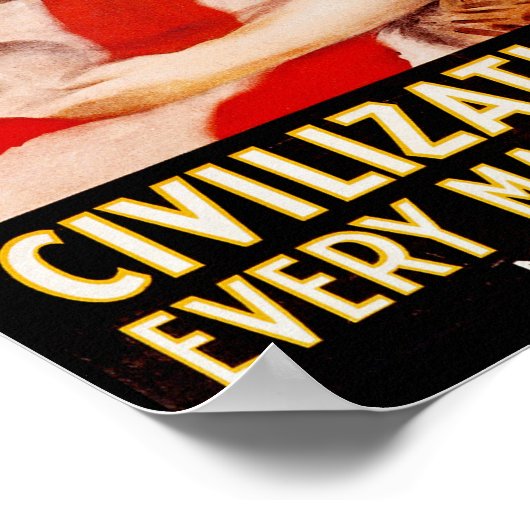 Weck nach Amerika Poster (Ecke)