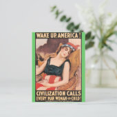 Weck nach Amerika Postkarte (Stehend Vorderseite)