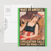 Weck nach Amerika Postkarte (Vorne/Hinten)