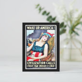 Weck nach Amerika Postkarte (Stehend Vorderseite)