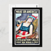 Weck nach Amerika Postkarte (Vorne/Hinten)