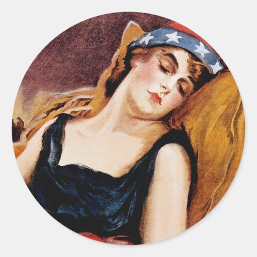 Weck nach Amerika Runder Aufkleber (Vorderseite)