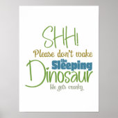 Weck nicht die schlafenden Dinosaurier Kinder Wall Poster (Vorne)