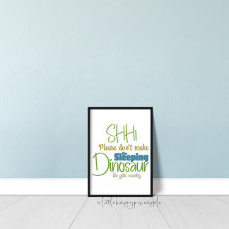 Weck nicht die schlafenden Dinosaurier Kinder Wall Poster