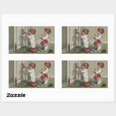 Weck seine niedliche Weihnachtsbilder Rechteckiger Aufkleber (Blatt)