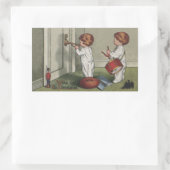 Weck seine niedliche Weihnachtsbilder Rechteckiger Aufkleber (Tasche)