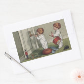 Weck seine niedliche Weihnachtsbilder Rechteckiger Aufkleber (Umschlag)