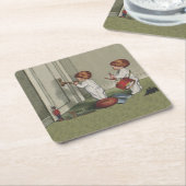 Weck seine niedliche Weihnachtsbilder Rechteckiger Pappuntersetzer (angewinkelt)