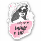 Weck und Make-up Aufkleber (Vorderseite)