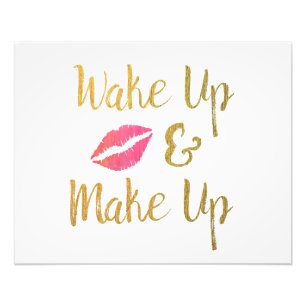 Weck und Make-up druckbar // Makeup Quote Fotodruck