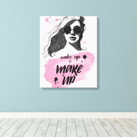 Weck und Make-up Leinwanddruck (Insitu (Holzboden))
