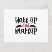 Weck und Make-up - Makeup-Zitat Postkarte (Vorderseite)