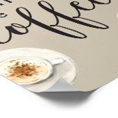 Weck und rieche den Kaffee - Motivierend Angebot Poster (Ecke)