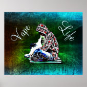 Weck- und Vape-Vaping-Rauchplakat Poster (Vorne)