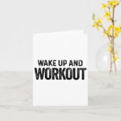 Weck und Workout - Motivierend Fitness Bodybui Karte (Gelbe Blume)