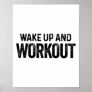 Weck und Workout - Motivierend Fitness Bodybui Poster